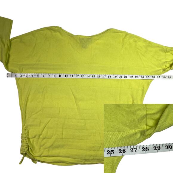 Lane Bryant 3/4 Sleeve V-Neck Sweater Plus Size 14/16 Yellow 100% Cotton - Picture 12 of 13